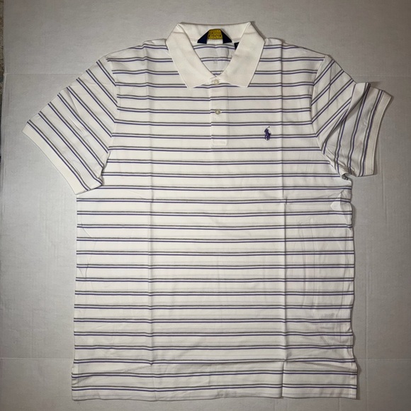 Polo Ralph Lauren Other - Polo by Ralph Lauren Men's White and Blue Striped Polo Shirt